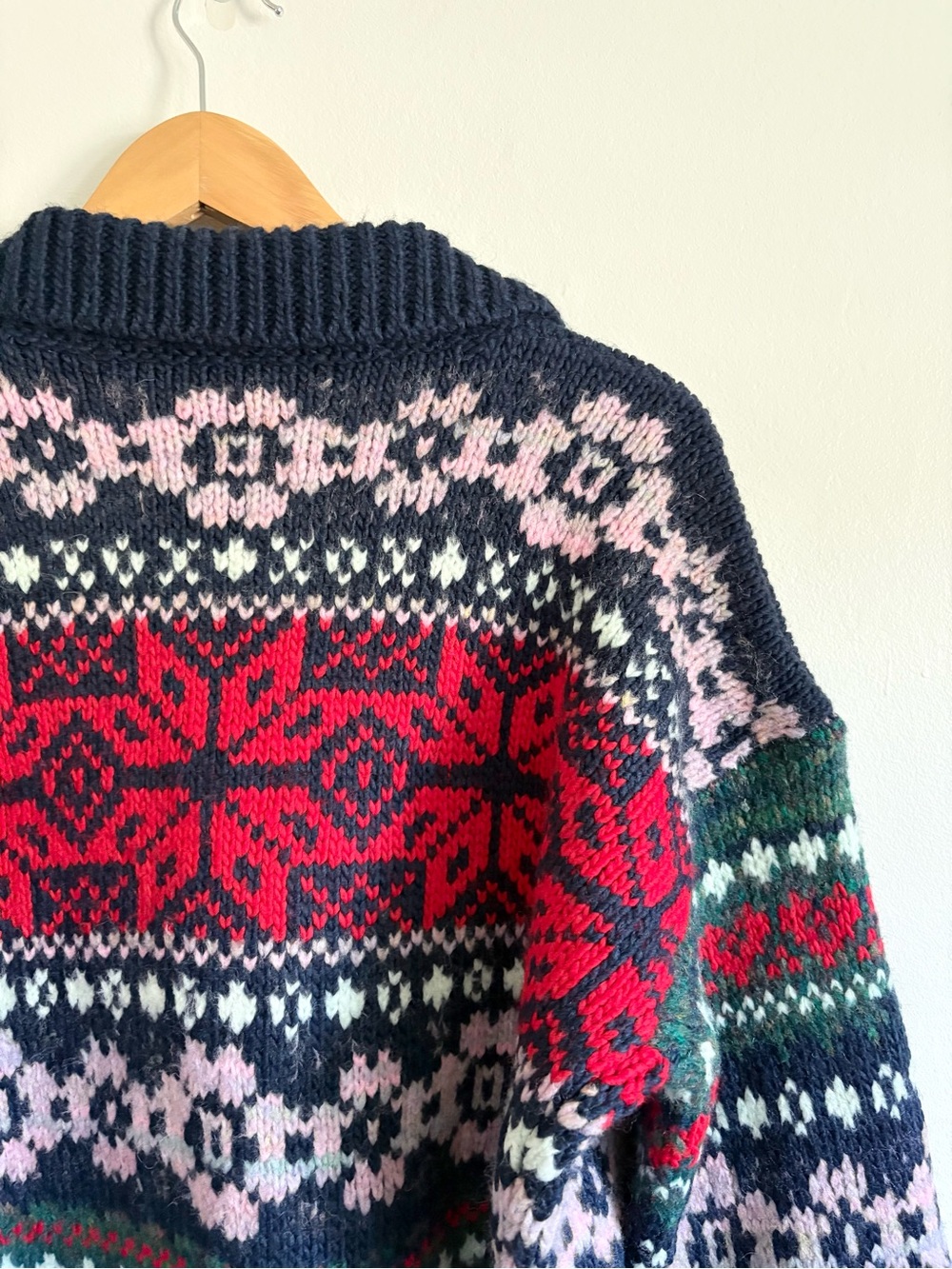 Free People Snowdrift Fairisle Knit Collar Cardigan NEW - Picture 7 of 8